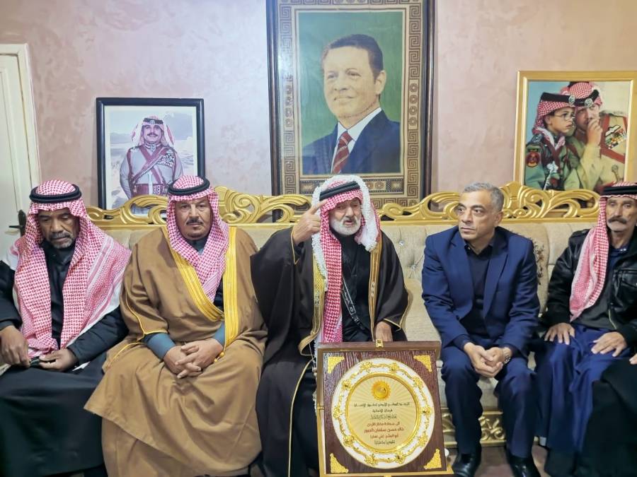 المرصد الوطني الأردني لحقوق الإنسان يكرم المختار خالد البشر الجبور في لواء الموقر