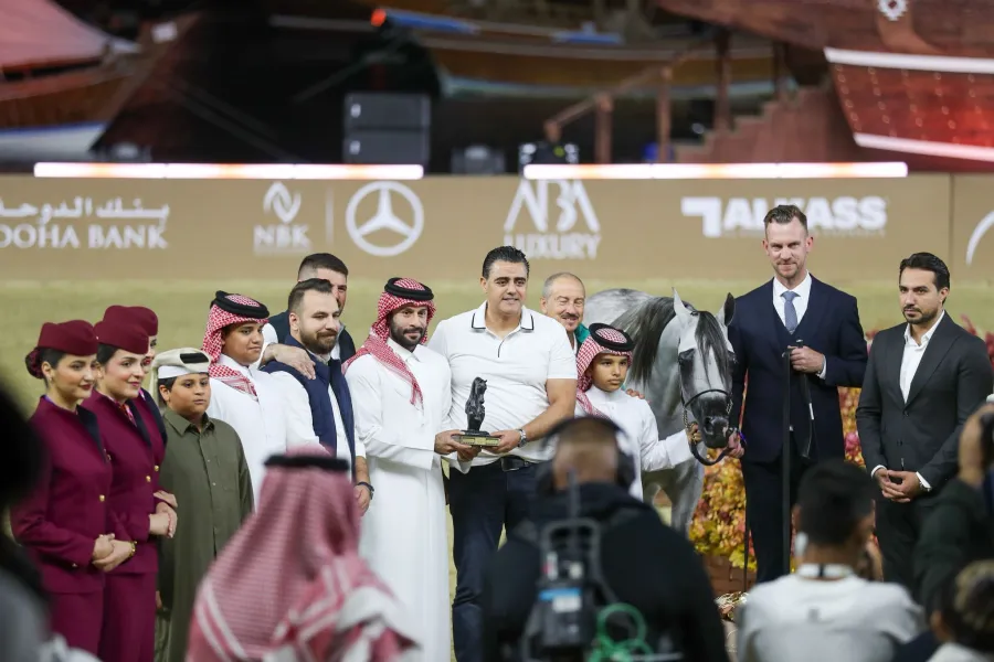 المهرة دي بارقة تحقق المركز الرابع في بطولة كتارا لجولة الجياد العربية بالدوحة