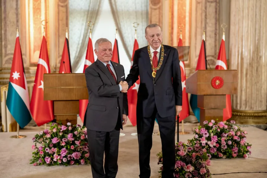 الأردن وتركيا يصدران بيانا مشتركا في ختام مباحثات الملك وأردوغان