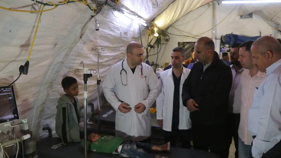 المستشفى الميداني الأردني جنوب غزة 9 يباشر أعماله