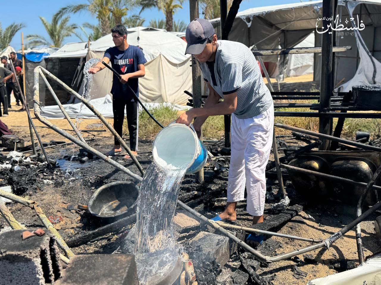 الأمم المتحدة تحذر من مخاطر الحرائق المتزايدة في مخيمات النازحين بغزة