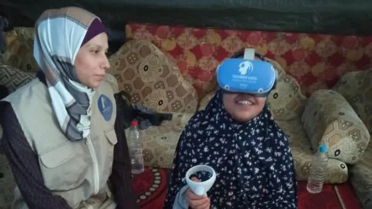 واقع افتراضي يخفف ألم الحرب عن اطفال غزة